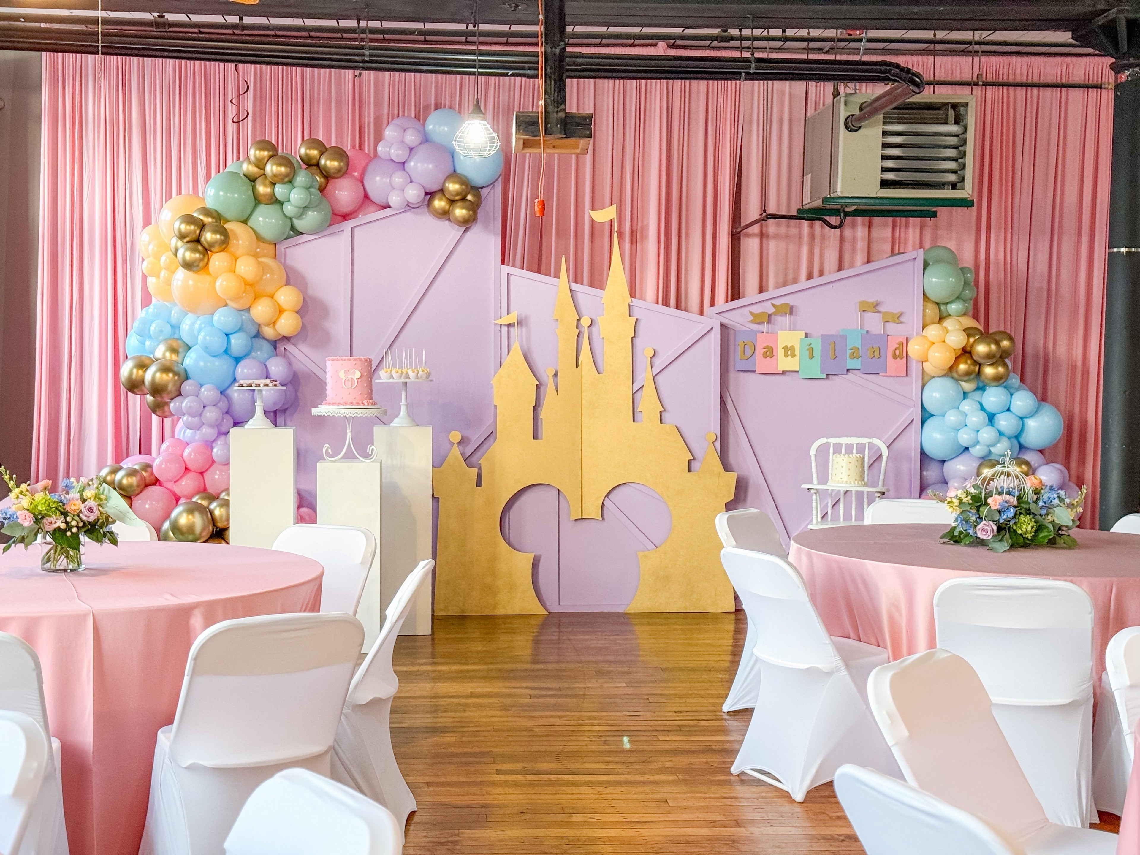 Disneyland Inspired First Birthday Balloon Decor in Lincoln, Rhode Island
